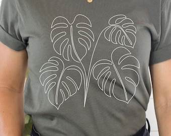 Monstera Shirt, Plant Lover Shirt, Plant Shirt, Plant Mom Crewneck Tee, Plant Mama Gift, Plant Mom Shirt, Plant Lady T-shirt, Plant Shirt