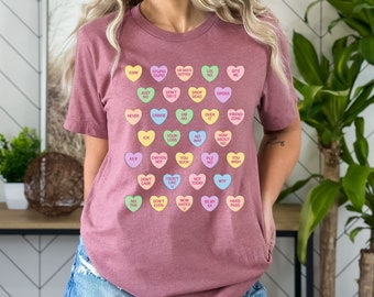 Anti-Valentines Day Candy Hearts T-Shirt, Funny Valentine Shirt,  Valentine Gift