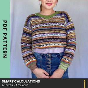 SCHEMA per maglione all'uncinetto / Maglione Ultimate Stash Bust / Punto basso / Schema PDF scaricabile all'istante / Schema PDF interattivo