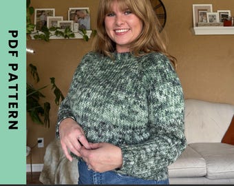 Tunisian Crochet Sweater PATTERN / Everglade Sweater / Tunisian Crochet / Instant Downloadable PDF Pattern / Interactive PDF Pattern