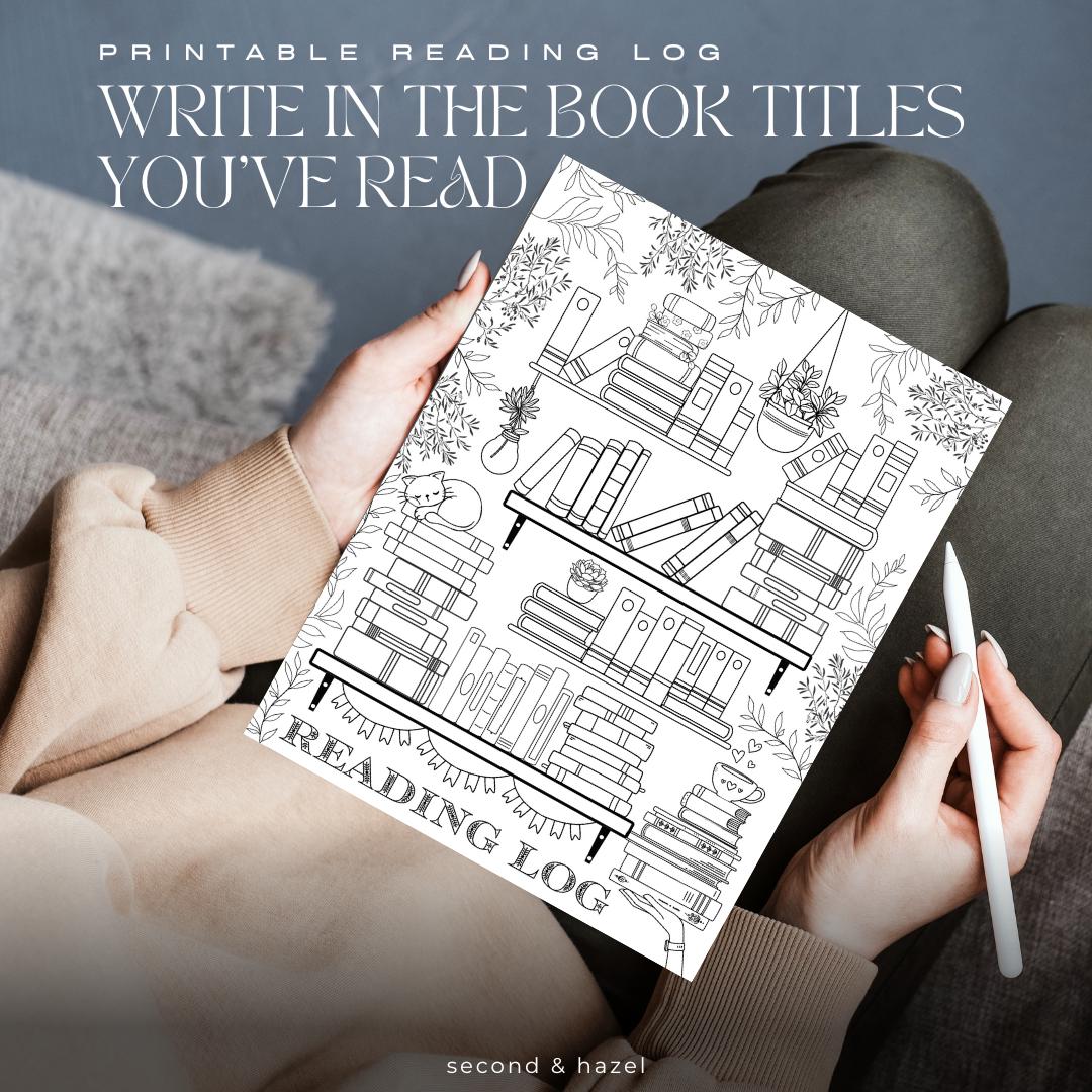 2026 Books Read Printable, Reading Tracker, Bookshelf Printable, Book ...