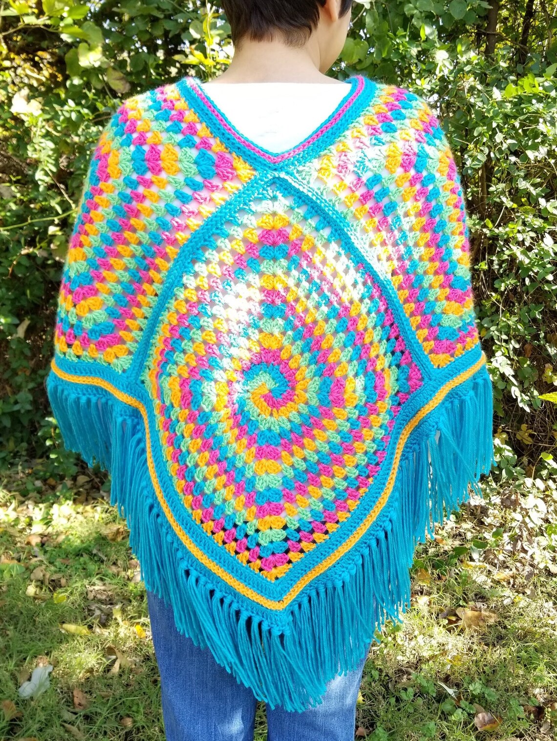 RAINBOW GLITTER PONCHO
