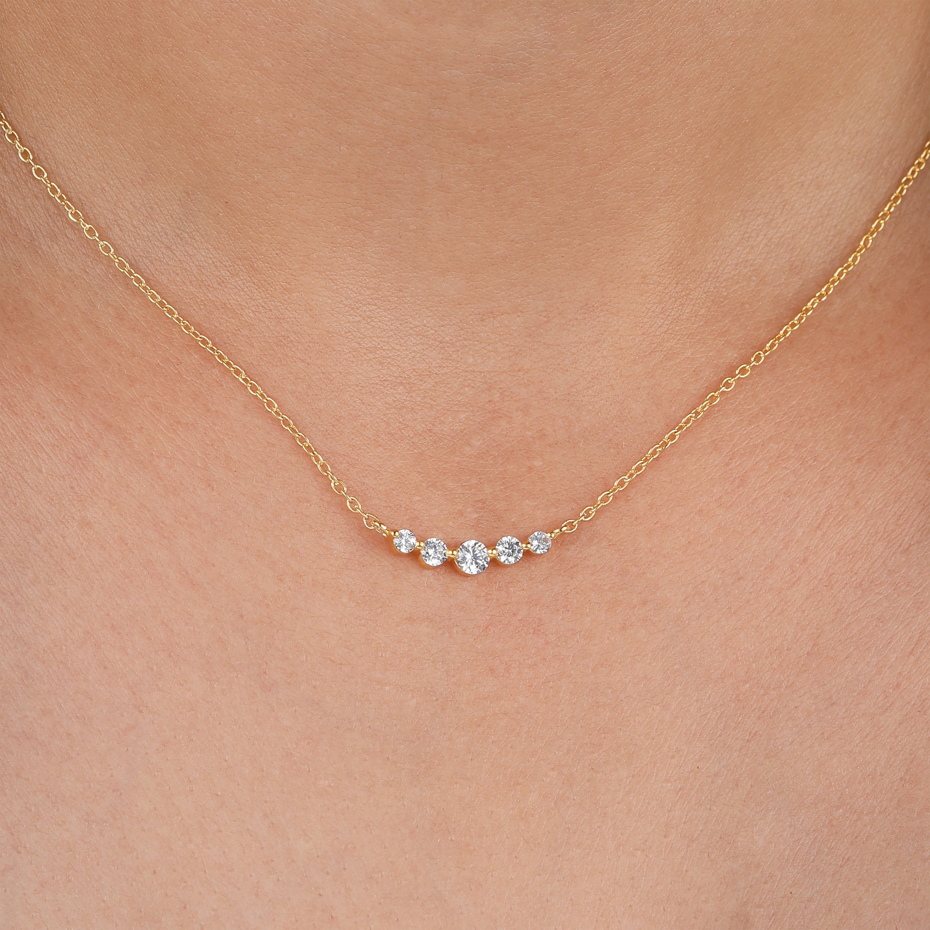 Single Diamond Necklace - Etsy