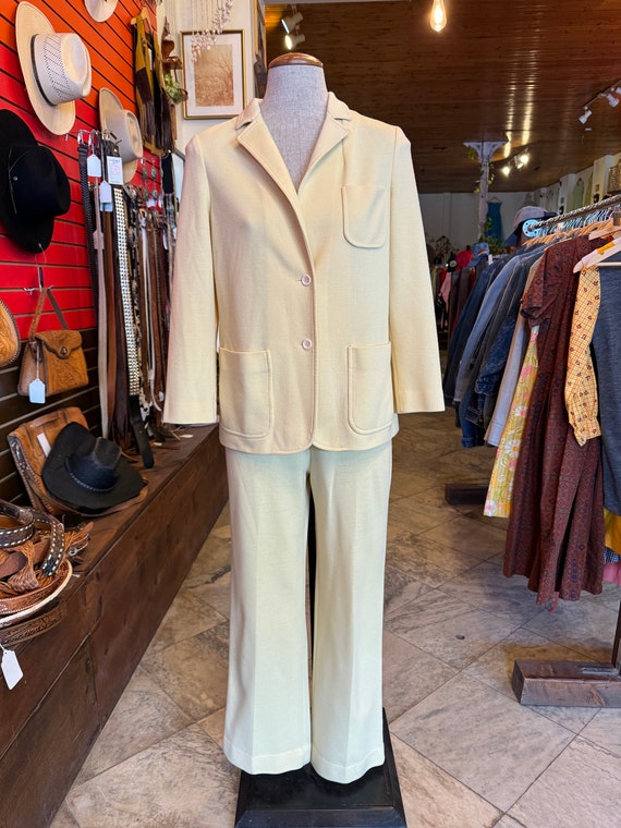 70s Western Act III Pale Yellow Suit