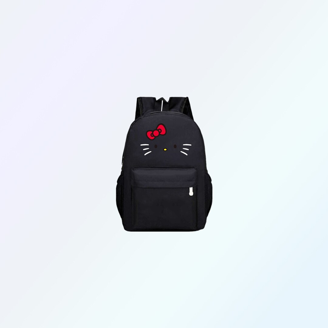 Hello Kitty Backpack Sanrio Cute Backpack Ita School Etsy