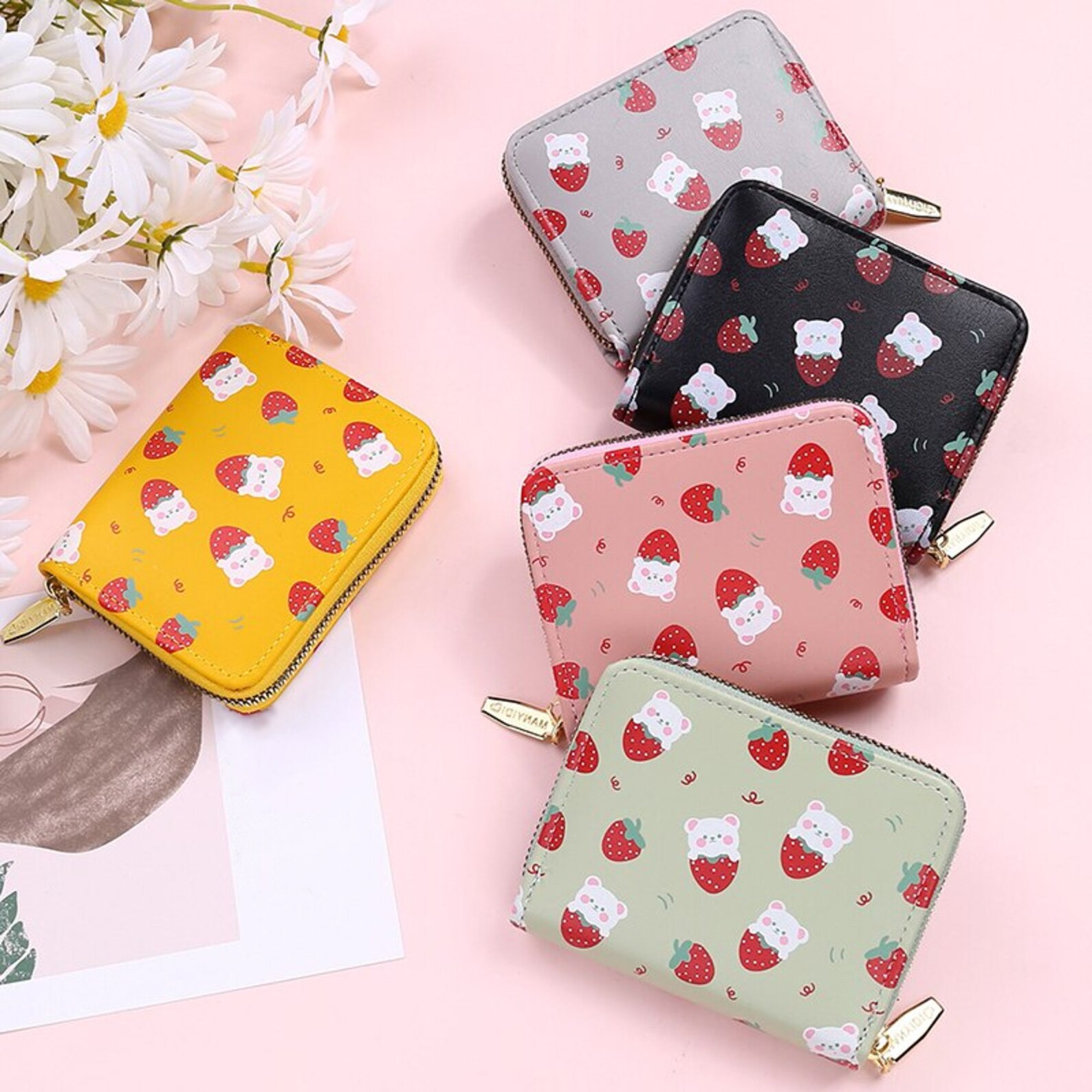 Kawaii Strawberry Wallet Ita Wallet Kawaii Strawberry Cute Etsy