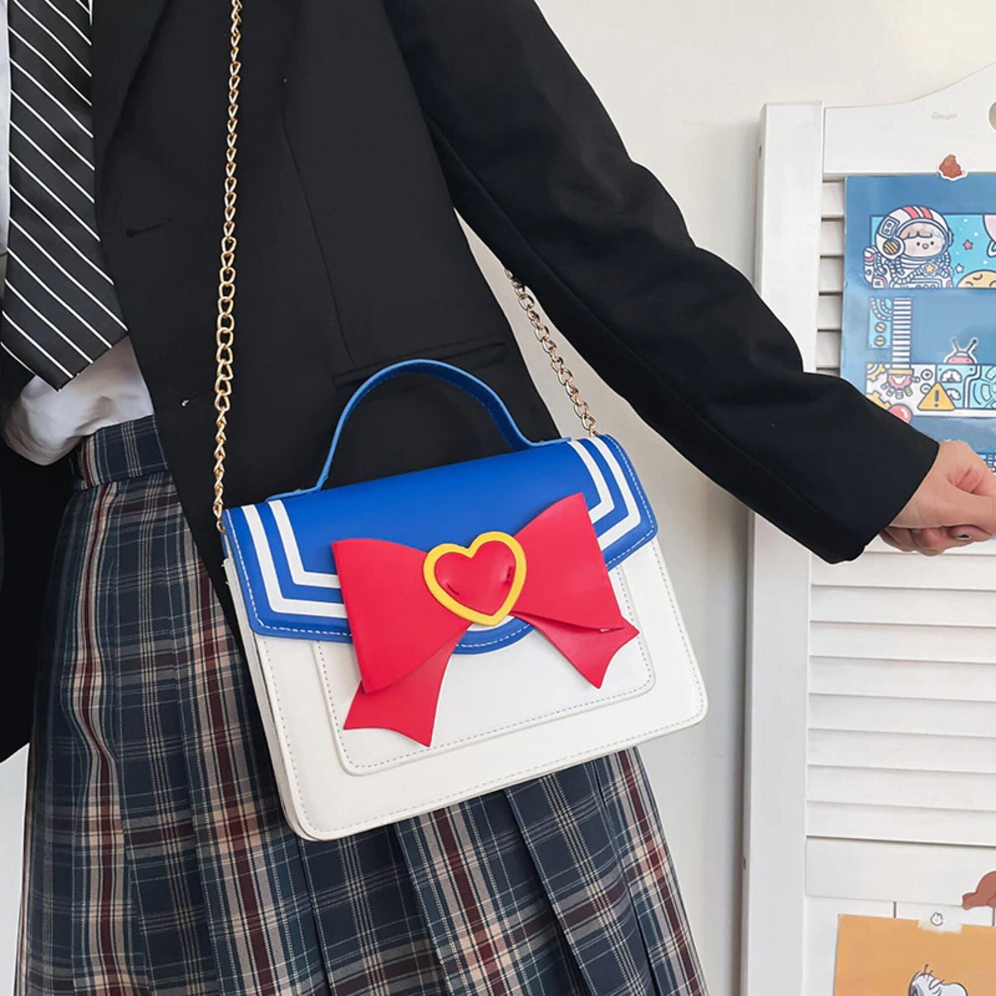  Topin Cute Japanese JK Uniform Lolita Handbag School Messenger  Shoulder Bags Anime Cosplay Props : Clothing, Shoes & Jewelry