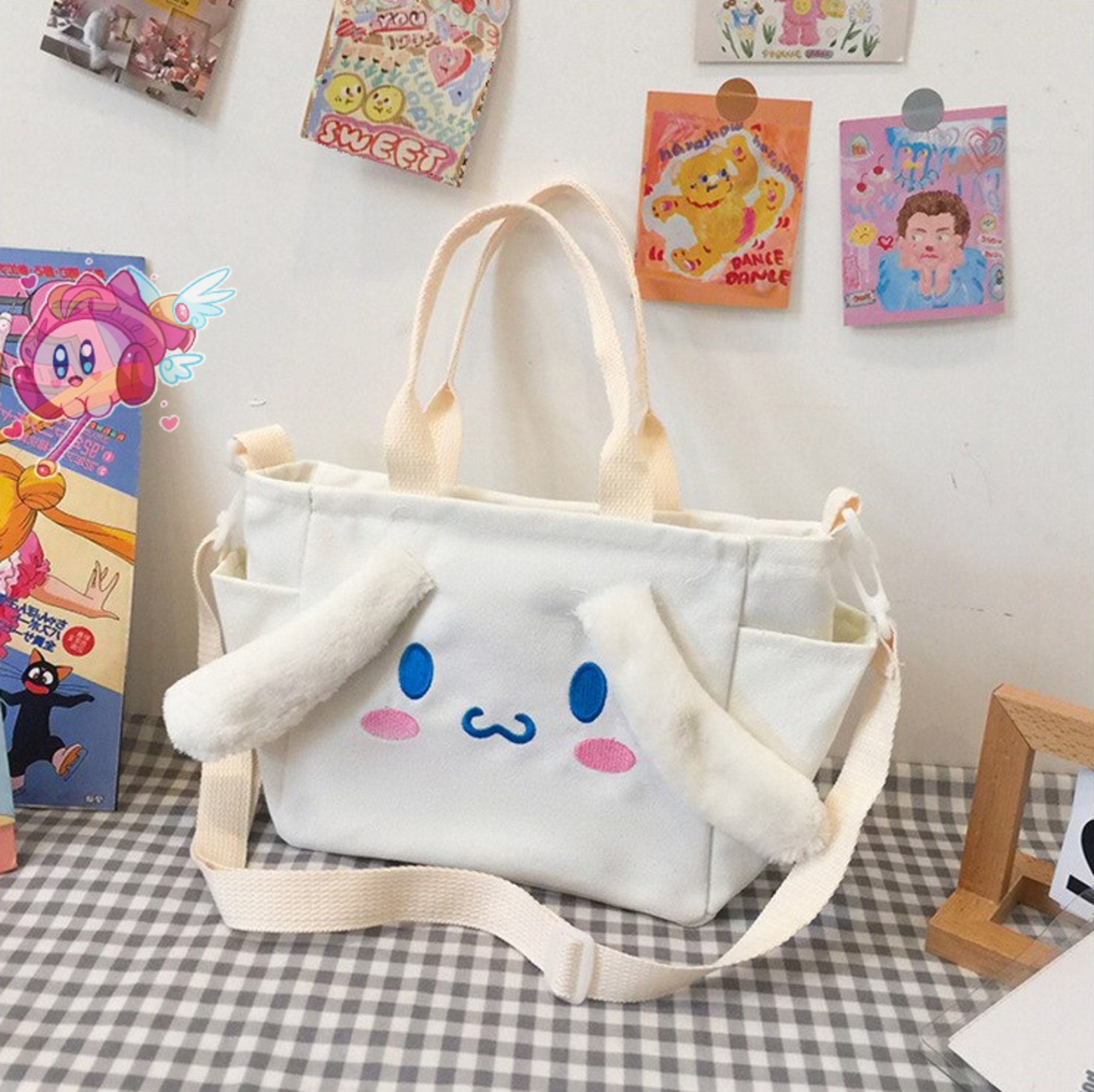Kirby Handbag Purse Cinnamoroll Shoulder Handbag Sanrio Etsy