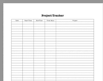 Project Tracker Instant Download PDF - Productivity Tool