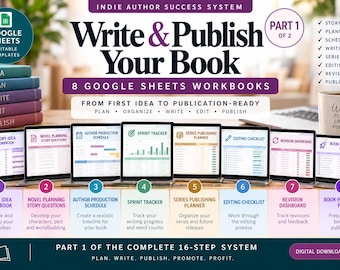 Indie Author Book Bundle | 8 Google Sheets Workbooks (Digital Download)