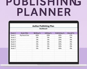 Series Publishing Planner | Multi-Book Google Sheets Template | Writing • Editing • Publishing Tracker for Authors