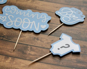 ITS A BOY ! - Cupcake Toppers