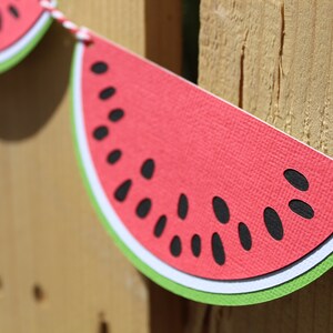 Sommerparty: Wassermelonengirlande - Rot & Grün