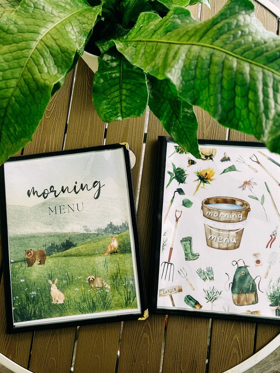 Nature Inspired Simple Morning Menu Digital Print | Circle Time | Homeschooling Morning Basket Pages | Affirmations | Calendar | Weather +