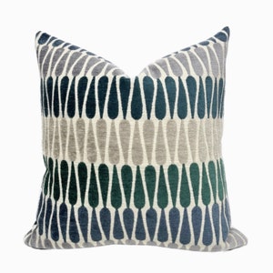 Velvet Multi Colored Pillow Covers - Mid-Century Modern Teardrop Accent Pillow Cover - Marfa Throw Pillow