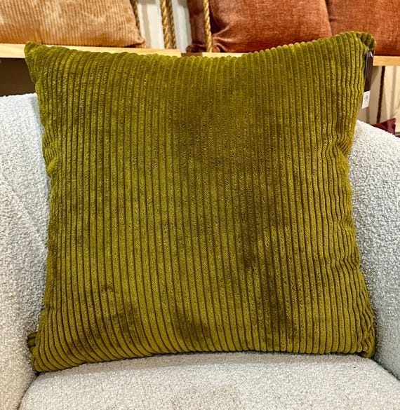 Corded Citron Velvet Pillow Cover Aubrey