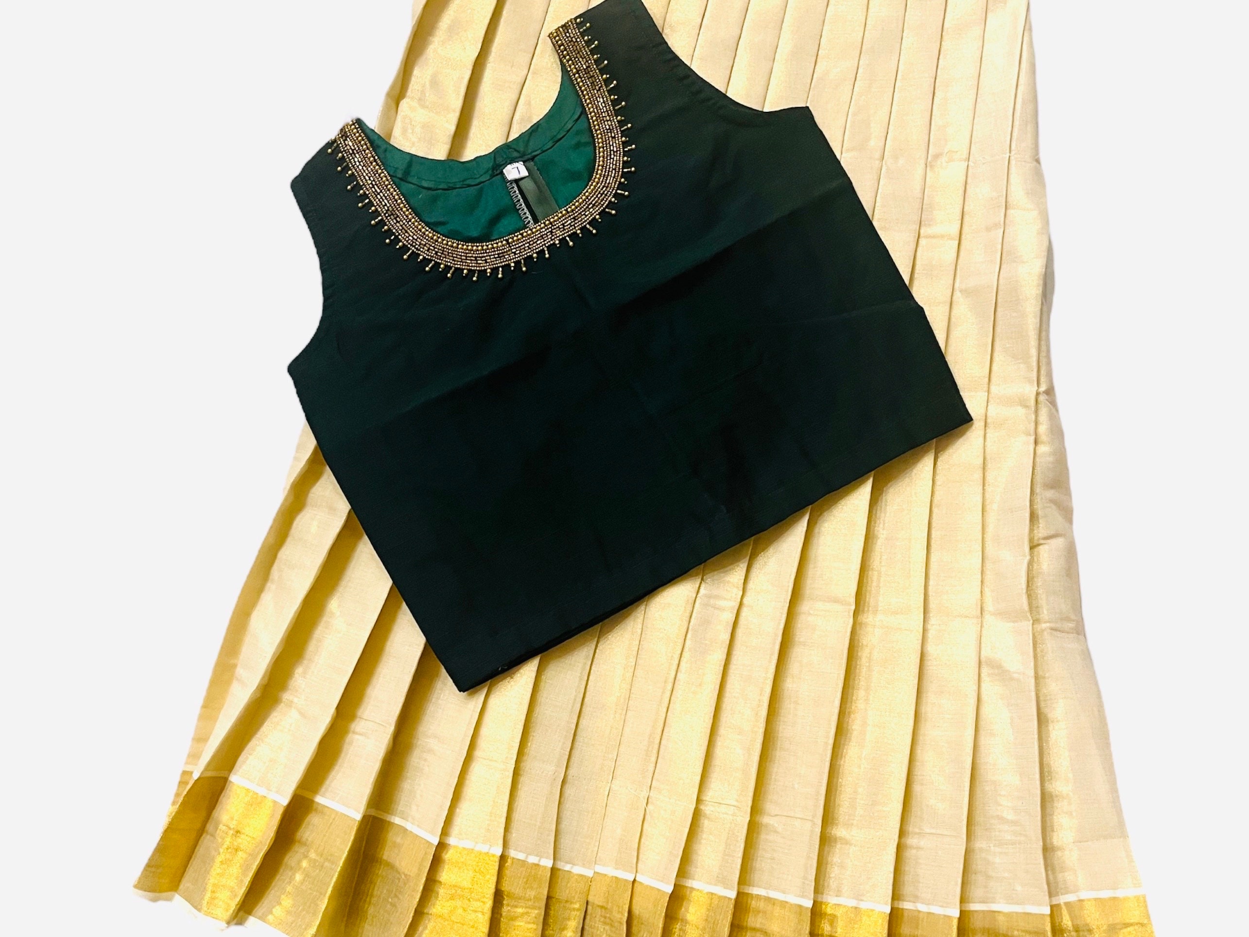 chinese dress ladies Set Mundu Kerala Dress for Girls main image 1