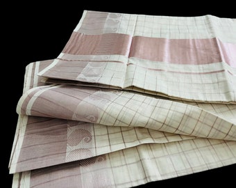 Kerala Vishu SetSaree Rose Gold check stripes   | Kerala Saree Rose gold Cotton Saree check stripes| Petelz | |Indian Saree with check lines