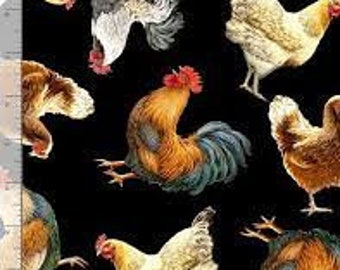 Chicken Hens Cluck C8339 Timeless Treasures