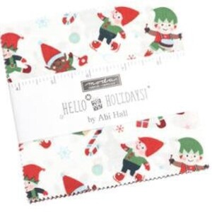 Hello Holidays Charm Pack 42 Cuts 5X5 35370PP by Abi Hall Moda