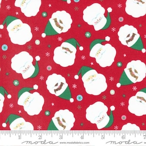 Hello Holidays Santa Faces Red Scarf 35370 12 by Abi Hall for Moda