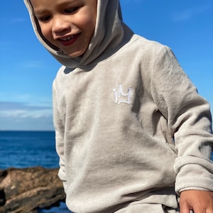 Unisex Cotton Velour Tracksuit - Grey
