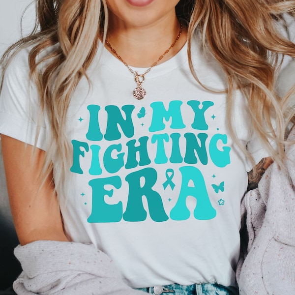 In My Fighting Era Cervical Cancer Shirt, Ovarian Cancer Warrior T-Shirt, Cancer Fighter Tshirt, Cancer Warrior, Cancer Warrior Gift