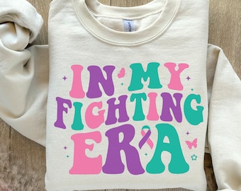 In My Fighting Era Sweatshirt, Thyroid Cancer Warrior Sweater, Cancer Fighter Sweatshirt, Cancer Warrior Shirt, Thyroid Cancer Warrior Gift