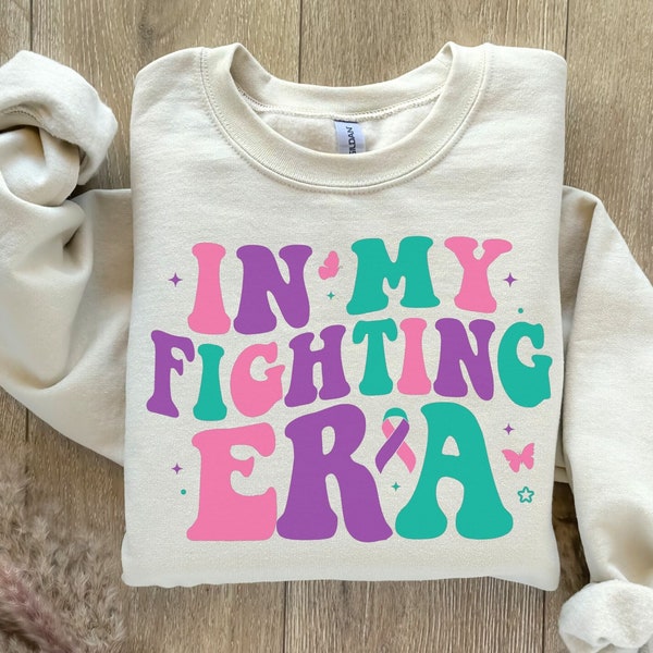 In My Fighting Era Sweatshirt, Thyroid Cancer Warrior Sweater, Cancer Fighter Sweatshirt, Cancer Warrior Shirt, Thyroid Cancer Warrior Gift
