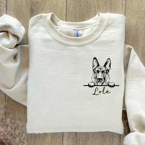 German Shepherd Personalized Sweatshirt, Custom German Shepherd Sweatshirt, New Dog Owner, Gift for German Shepherd Owner, Dog Lover Sweater