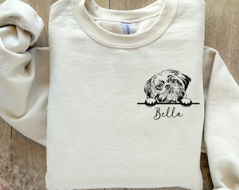Shih Tzu Personalized Sweatshirt, Custom Shih Tzu Sweatshirt, New Dog Owner, Gift for Shih Tzu Owner, Shih Tzu Sweater, Dog Lover Sweatshirt