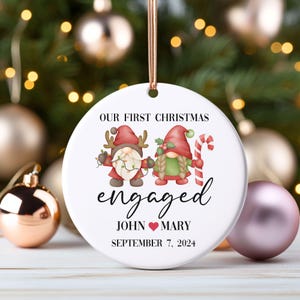 Our First Christmas Engaged Ornament, Engaged Ornament, Our First Christmas, Engagement Ornament, Couples Ornament Personalized Couples Gift