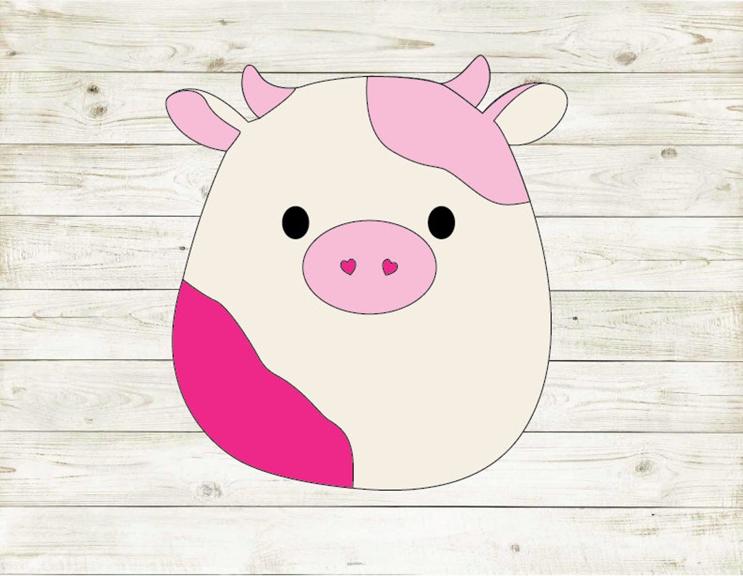 Squishmallows SQCR05470 16-Inch-Caedyn de roze gevlekte koe met gesloten ogen, veelkleurig