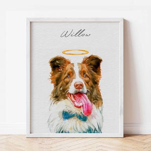 Custom Pet Portrait, illustrated Custom Dog Portrait, Personalized Dog Wall Art, Pet Memorial Ideas, Digital or Print, Couple Gift