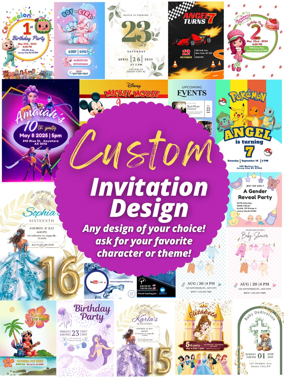 Custom Birthday Invitation: Personalized Digital Design 2026 (instant ...