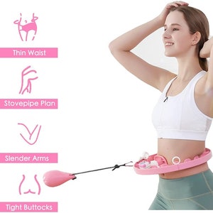 Smart Hula Hoop, Cerceau de Fitness pour Perte de Poids pour Adultes,  Cerceau d'exercice Smart Hoola avec 27 nœuds réglables pour Femmes et  Hommes(Pink) : : Sports et Loisirs