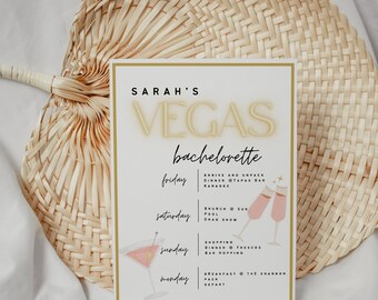Itinerario de despedida de soltera de Las Vegas - Despedida de soltera - Descarga instantánea de despedida de soltera