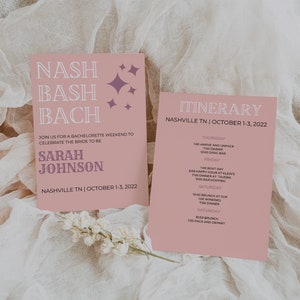 Nashville Bachelorette Reiseverlauf | Junggesellinnenabschied | Sofort Download Junggesellinnenabschied | Bachelorette Detailseite