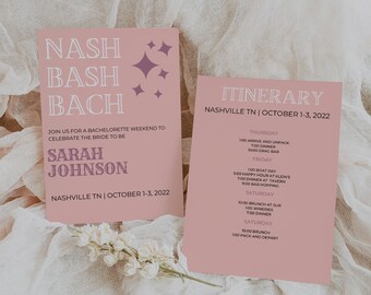 Nashville Bachelorette Itinerary | Bachelorette Party | Instant Download Bachelorette Party | Bachelorette Detail Page