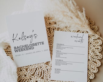 Bachelorette Itinerary - Bachelorette Party - Instant Download Bachelorette Party