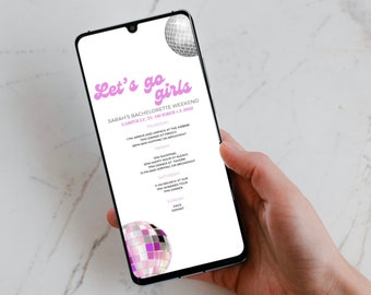 Let’s Go Girls Bachelorette Itinerary - Bachelorette Party - Instant Download Bachelorette Party