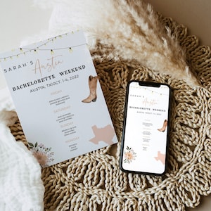 Austin Bachelorette Itinerary - Bachelorette Party - Instant Download Bachelorette Party