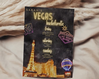 Itinerario de despedida de soltera de Las Vegas - Despedida de soltera - Descarga instantánea de despedida de soltera