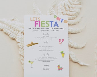 Final Fiesta Bachelorette Itinerary - Bachelorette Party Weekend - Hen Party