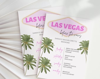 Itinerario de despedida de soltera de Las Vegas - Despedida de soltera - Descarga instantánea de despedida de soltera