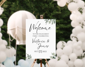 Engagement Party Welcome Sign | Welcome Sign Template | Instant Download Engagement Party