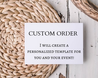 Custom Digital Itinerary - Instant Download and Editable Template