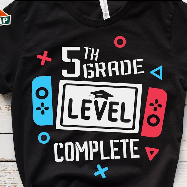 5th Grade Level Complete svg, 5th Grade svg, End of School svg, Fifth Grade svg, Last day of School svg, Graduation Video Game svg