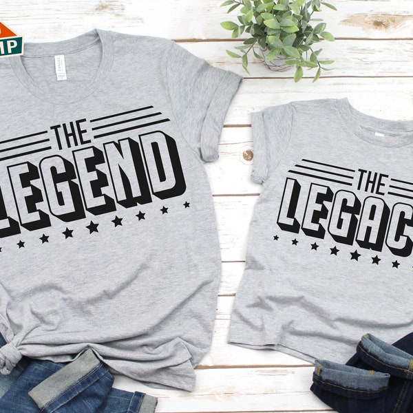 Legend Legacy Svg, Dad and Me Svg, Fathers Day Svg, Father and Son Svg, Father Daughter Svg, Dad and Son Matching Shirts