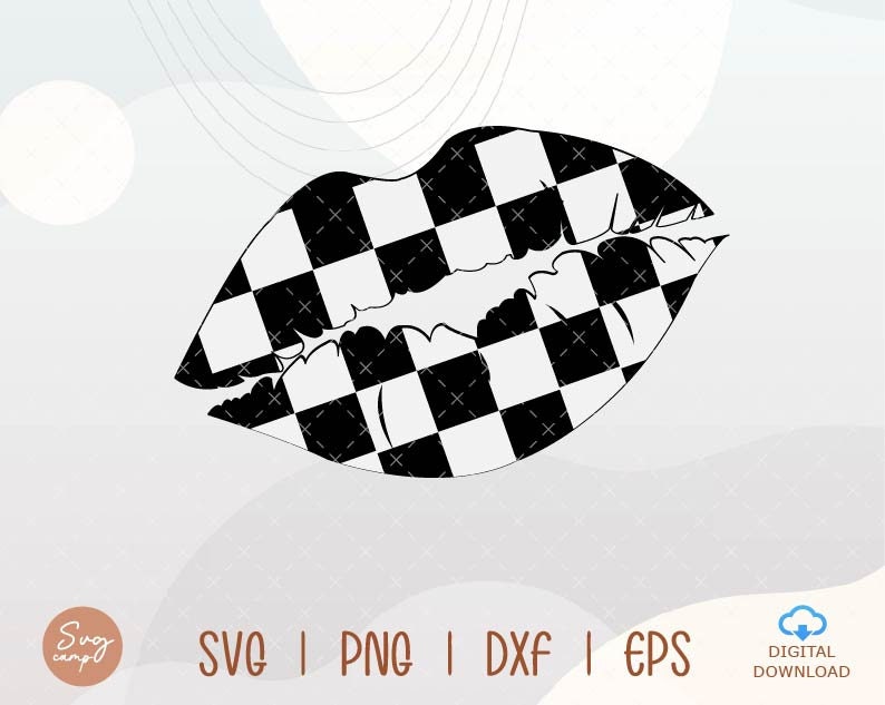 Rolling Lips Tongue Louis Vuitton Pattern Svg - Download SVG Files